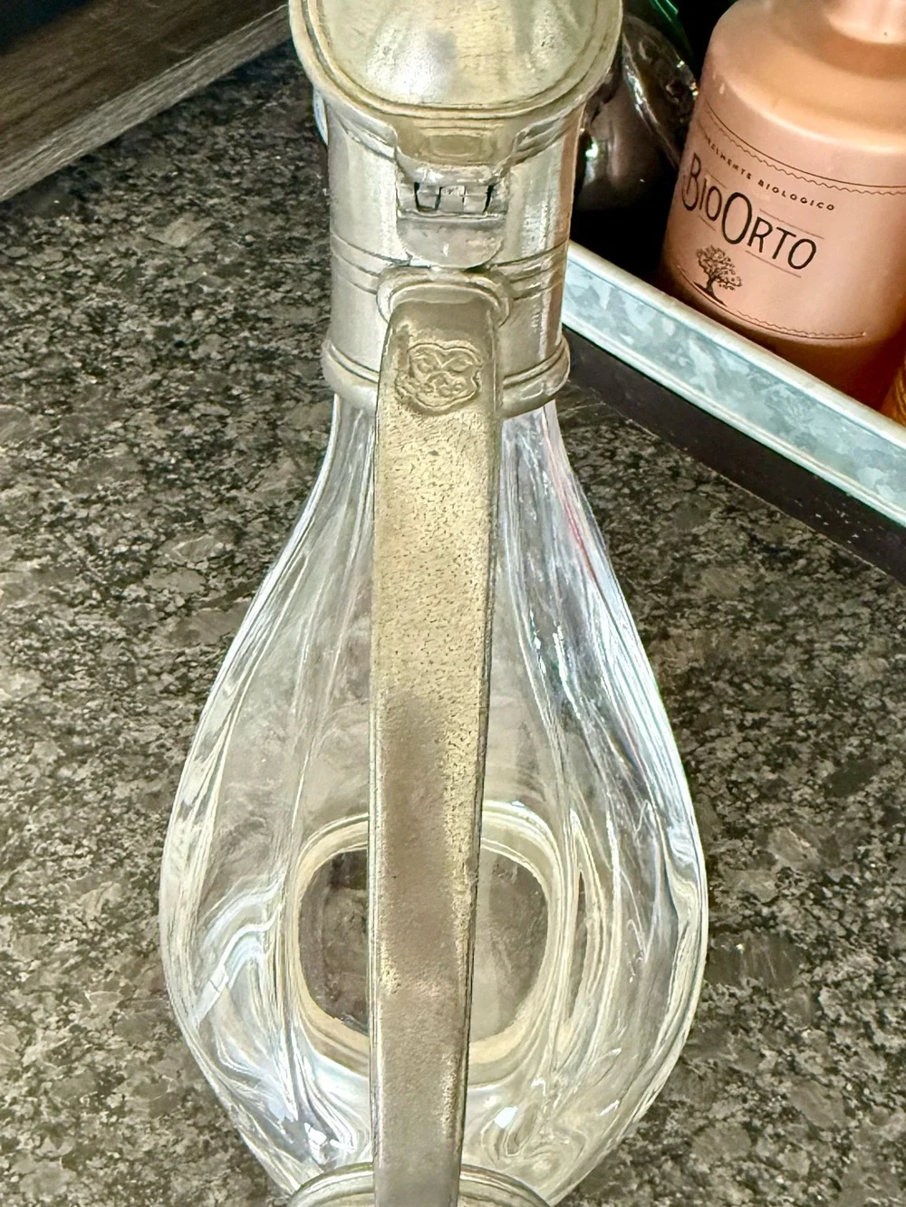 Arte Italica Pewter Duck Carafe with Glass Decanter — Vintage Italian Pewter - Picture 3 of 5